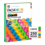 PAPEL T.CARTA NEON PAQ C/250